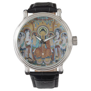 Boeddha omringd door bodhisattva horloge