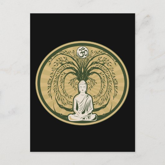 Boeddha onder de Bodhi-boom Briefkaart (Voorkant)