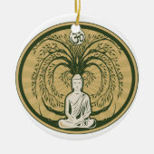 Boeddha onder de Bodhi-boom Keramisch Ornament (Voorkant)