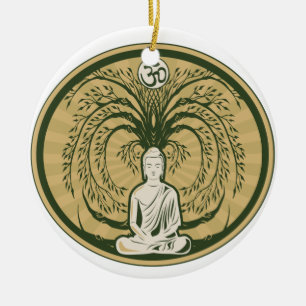 Boeddha onder de Bodhi-boom Keramisch Ornament