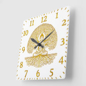 Boeddha onder de heilige boom vierkante klok (Hoek)