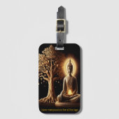 Boeddha onder een gloeiende boom bagagelabel (Voorkant (verticaal))