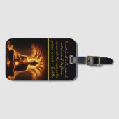 Boeddha onder een gloeiende boom bagagelabel (Voorkant (horizontaal))