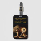 Boeddha onder een gloeiende boom bagagelabel (Voorkant (verticaal))