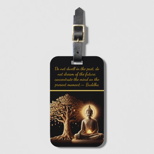 Boeddha onder een gloeiende boom bagagelabel (Voorkant (verticaal))