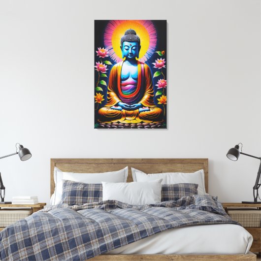 Boeddha - Ontluikende mindfulness Canvas Afdruk (Insitu (Slaapkamer))