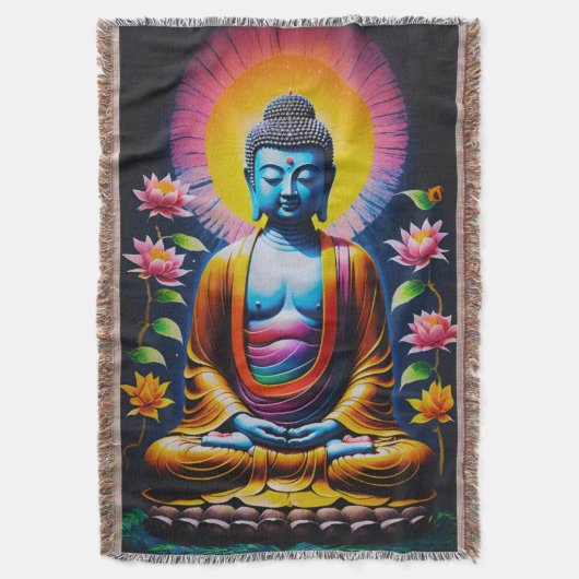 Boeddha - Ontluikende Mindfulness Deken (Voorkant Verticaal)