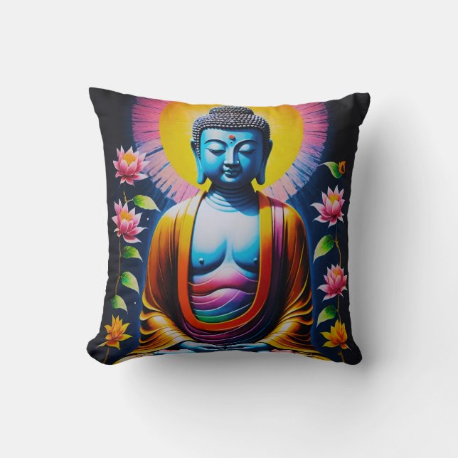 Boeddha - Ontluikende Mindfulness Kussen (Voorkant)