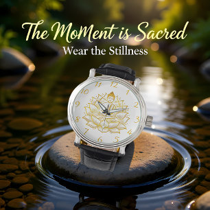 Boeddha op Lotus Flower. Horloge