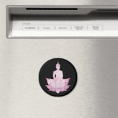 Boeddha op Lotus Pink Magneet (Insitu (Vaatwasser))