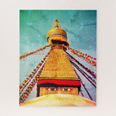  Boeddha-oyes, Boudhanath Stupa, Nepal Legpuzzel (Verticaal)