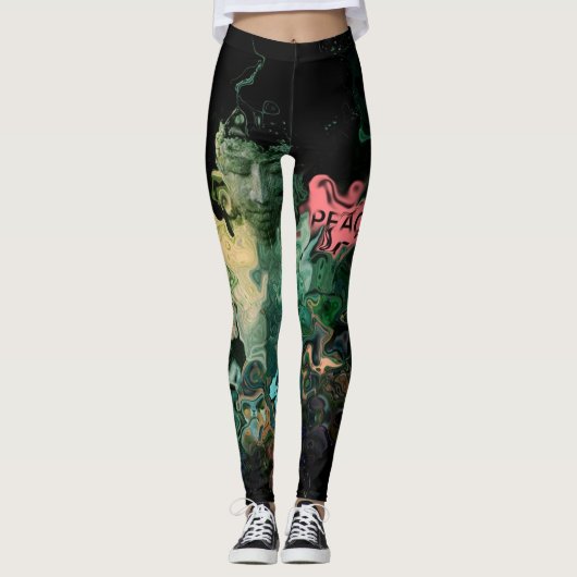 Boeddha Peace Serenity Soothing Colors Women's Leggings (Voorkant)