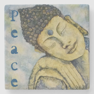 Boeddha Peace Waterverf Art Stone Onderzetter