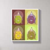 Boeddha Pop Art Retro Modern stijlvol omgepakt Can Canvas Afdruk (Voorkant)