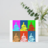 Boeddha Pop Art Style Briefkaart (Staand voorkant)