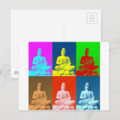 Boeddha Pop Art Style Briefkaart (Voorkant / Achterkant)