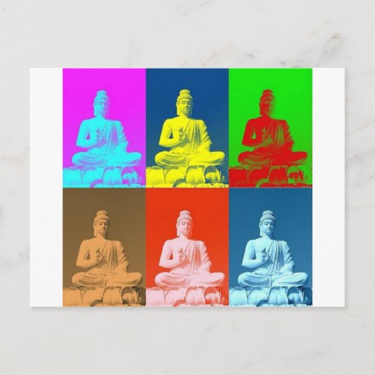 Boeddha Pop Art Style Briefkaart (Voorkant)