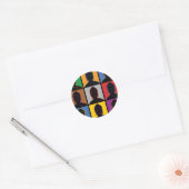 Boeddha Pop Kunst Ronde Sticker (Envelop)