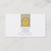 Boeddha Pop Stippen Modern Oosters Aziatisch Zen E Visitekaartje (Achterkant)