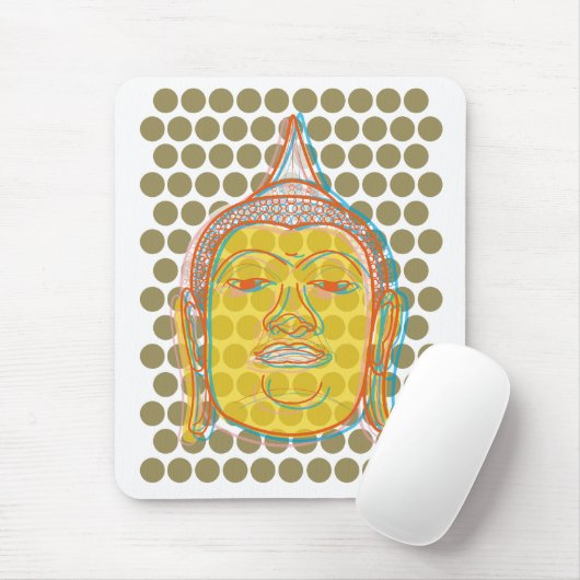 Boeddha Pop Stippen Mousepad Muismat (Met muis)