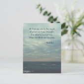 Boeddha Positieve gedachte Kwaliteitenfoto Briefkaart (Staand voorkant)