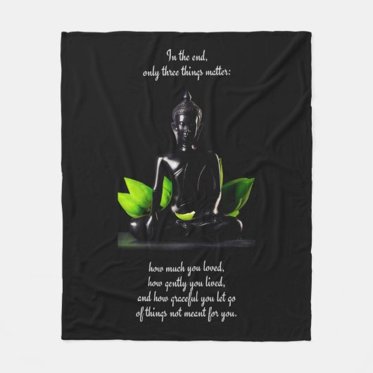 Boeddha Quote 3 fleece deken (Voorkant)
