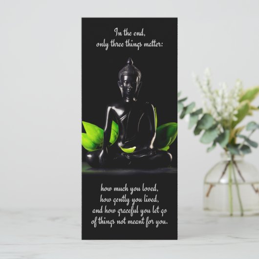 Boeddha Quote 3 kaart / uitnodiging (Staand voorkant)