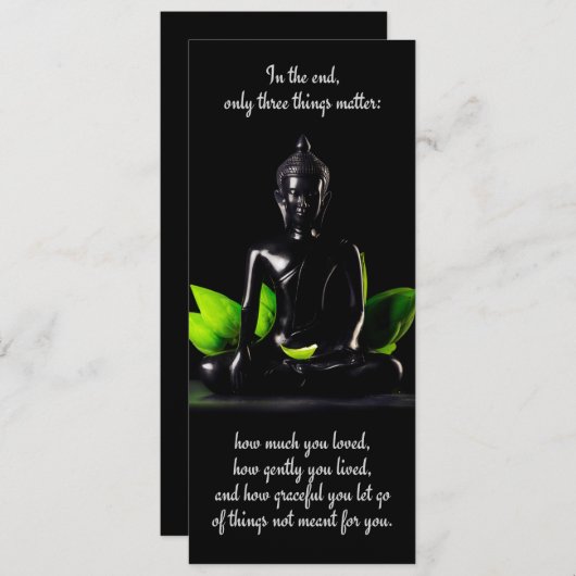 Boeddha Quote 3 kaart / uitnodiging (Voorkant / Achterkant)