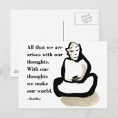 Boeddha Quote: Alles wat we zijn Briefkaart (Voorkant / Achterkant)