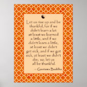 Boeddha Quote geeft Bedankt.... betreffende Poster (Voorkant)