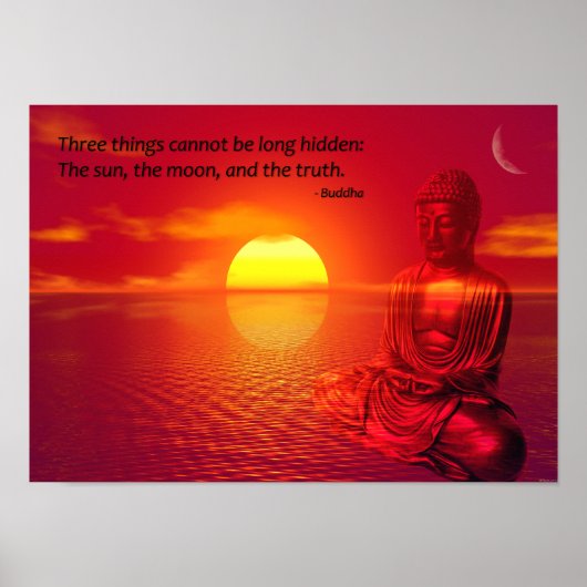 Boeddha Quote Inspirerend Spiritueel Poster (Voorkant)