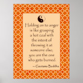 Boeddha Quote Let Go of Anger.... Posters (Voorkant)