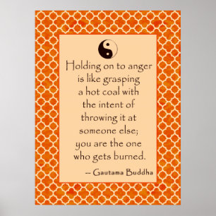 Boeddha Quote Let Go of Anger.... Posters