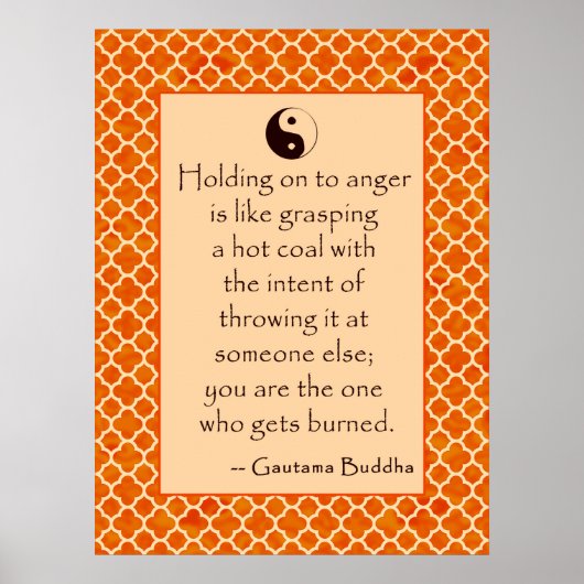 Boeddha Quote Let Go of Anger.... Posters (Voorkant)