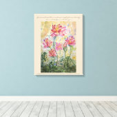 Boeddha Quote Lotus Waterverf Canvas Wandkunst (Insitu (Houten vloer))