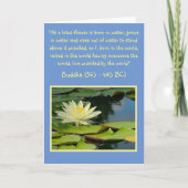 BOEDDHA QUOTE/MAANLICHT GEEL LOTUS BLOSSOM/BLANK KAART (Voorkant)