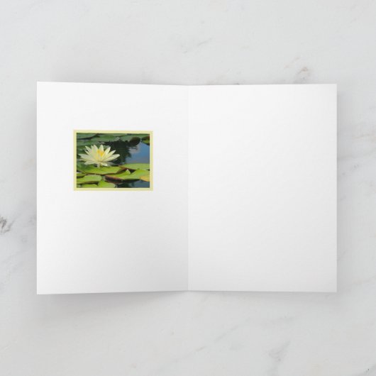 BOEDDHA QUOTE/MAANLICHT GEEL LOTUS BLOSSOM/BLANK KAART (Binnen)