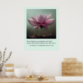 Boeddha Quote over gedenkwaardige mensen PINK lotu Poster (Keuken)