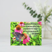 Boeddha Quote Zwarte Swallowtail Vlinderbloemen Briefkaart (Staand voorkant)