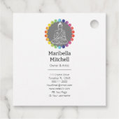 Boeddha Rainbow Chakra's Spiritueel Metafysisch Yo Bedankjes Labels (Achterkant)