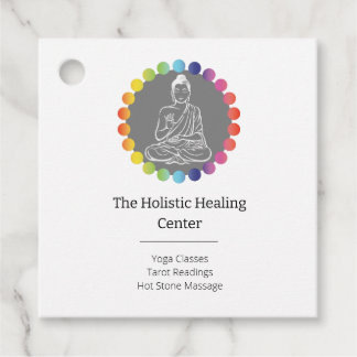Boeddha Rainbow Chakra's Spiritueel Metafysisch Yo Bedankjes Labels
