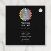 Boeddha Rainbow Chakra's Spiritueel Metafysisch Yo Bedankjes Labels (Achterkant)