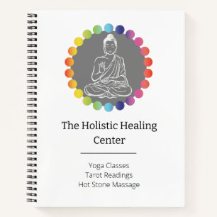 Boeddha Rainbow Chakra's Spiritueel Metafysisch Yo Notitieboek