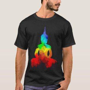 Boeddha Rainbow Love Yoga Pose T Namaste T-shirt