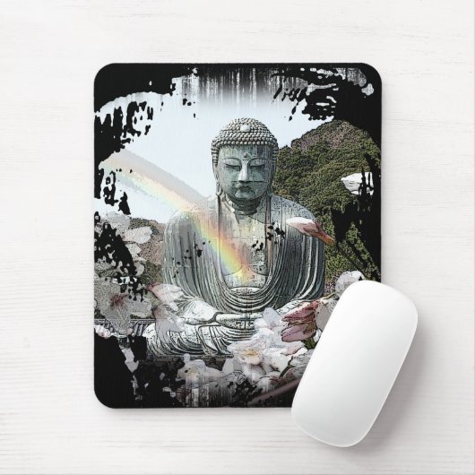 boeddha-regenboog muismat (Met muis)