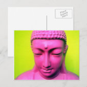 boeddha roze briefkaart (Voorkant / Achterkant)