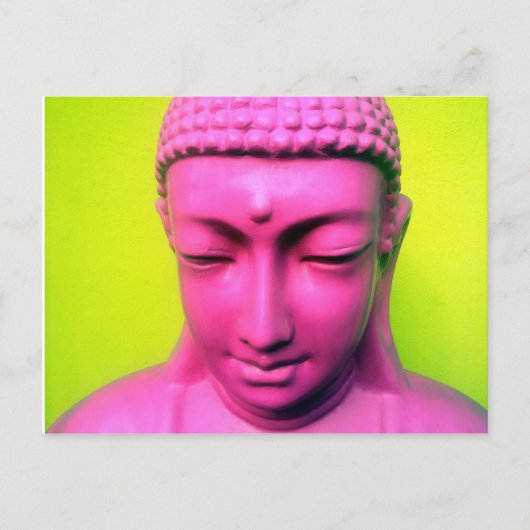 boeddha roze briefkaart (Voorkant)