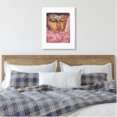 Boeddha Roze Lotus Waterverf Canvas 16x20 Afdruk (Insitu (Slaapkamer))