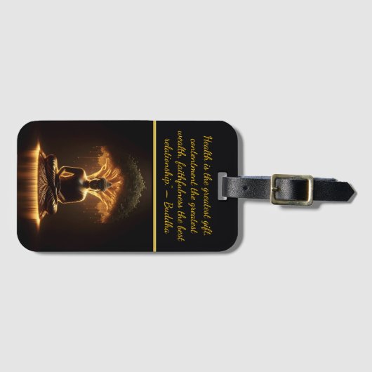 Boeddha schijnt onder de heilige boom bagagelabel (Voorkant (horizontaal))