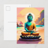 Boeddha - Serene oevers van verlichting Feestdagenkaart (Voorkant / Achterkant)